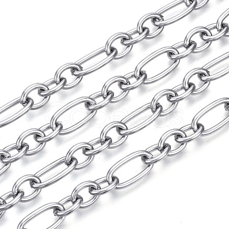Tarnish Resistant 304 Stainless Steel Figaro Chains Chains CHS-N001-03P-1