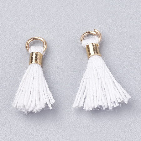 Polycotton(Polyester Cotton) Tassel Pendant Decorations FIND-S275-32G-1