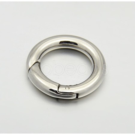 Tarnish Resistant Ring Smooth 304 Stainless Steel Spring Gate Rings STAS-E073-06-B-1