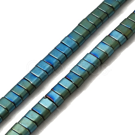 2-Hole Electroplated Synthetic Non-magnetic Hematite Beads Strands G-L613-A01-01C-1