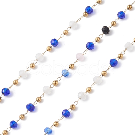 Handmade Glass Beaded Chains CHS-P016-45G-03-1