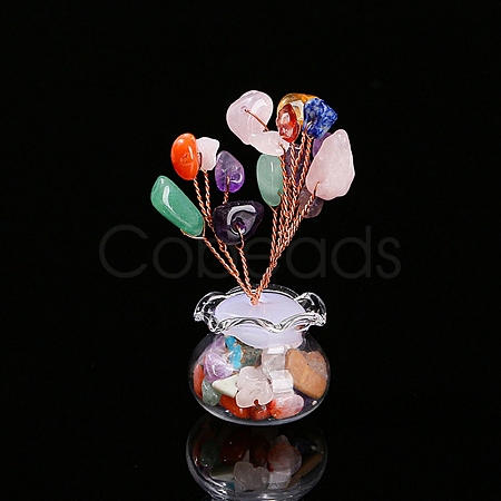 Natural Mixed Stone Chips Tree Decorations PW-WG5CB05-07-1