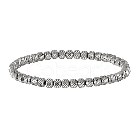 304 Stainless Steel Stretch Bracelets for Women Men WGB27EC-04-1
