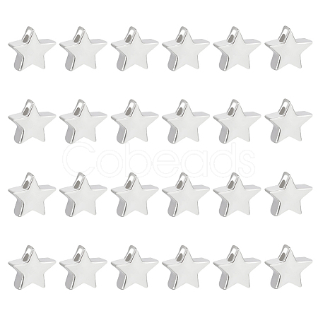 24Pcs Sterling Silver Beads STER-BC0001-99-1