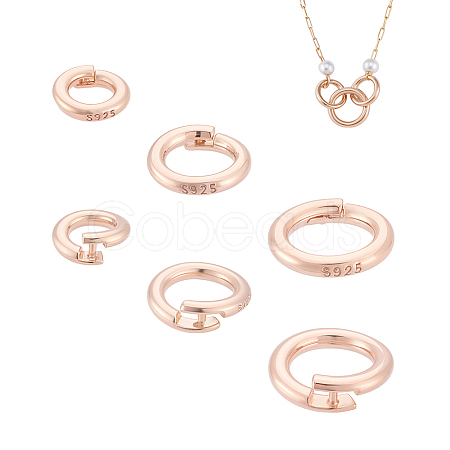 6Pcs 3 Styles 925 Sterling Silver Twister Clasps STER-PH0003-73RG-1