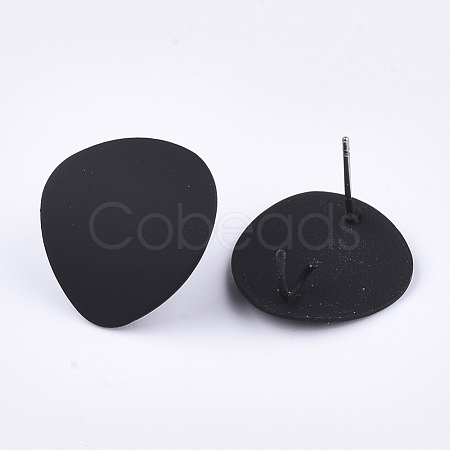 Spray Painted Iron Stud Earring Findings IFIN-S703-15A-1