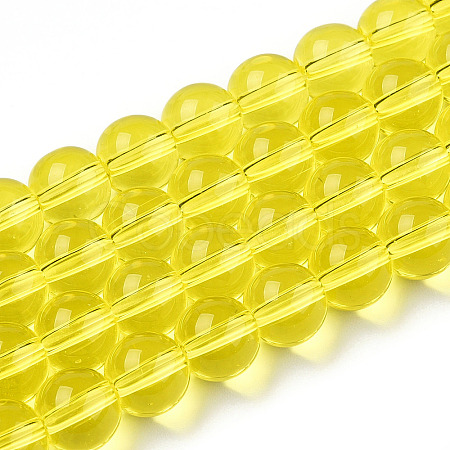 Transparent Glass Beads Strands GLAA-T032-T8mm-12-1