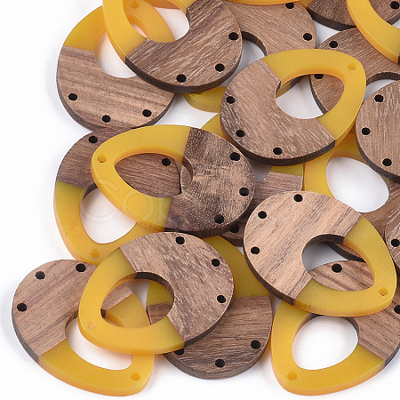 Resin & Walnut Wood Chandelier Components Links RESI-S367-04D-1