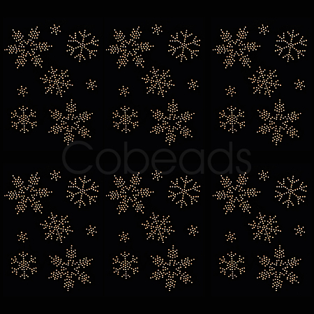 Snowflake Pattern Hotfix Rhinestones DIY-WH0430-205D-1