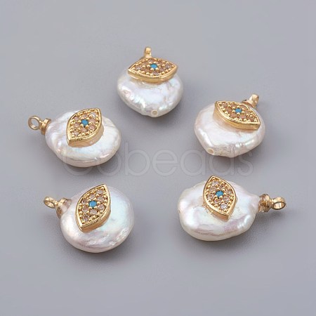 Natural Cultured Freshwater Pearl Pendants PEAR-F008-27G-1