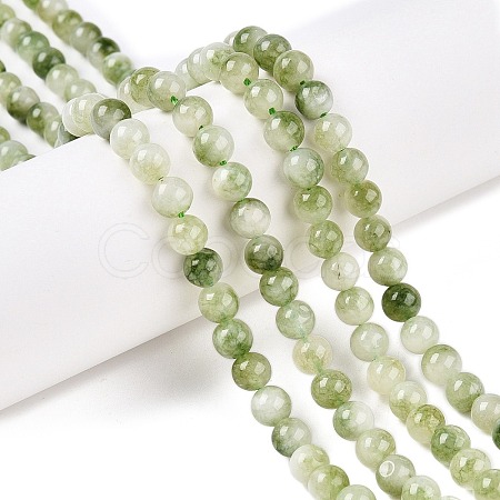 Dyed Natural White Jade Beads Strands G-T138-6mm-210-24-1