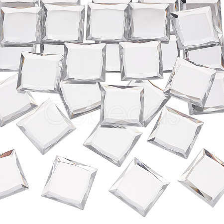 30Pcs Flat Back Acrylic Rhinestone Cabochons OACR-OC0001-17-1