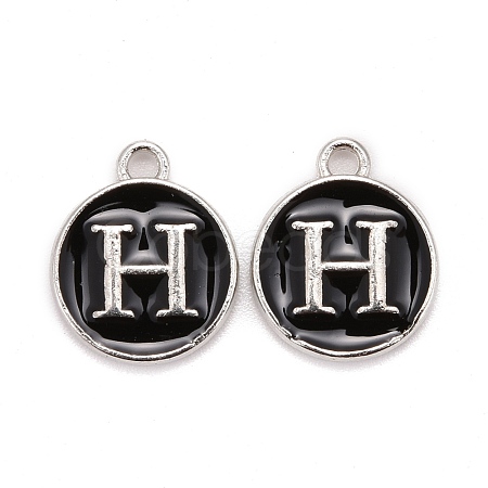 Platinum Plated Alloy Charms ENAM-S118-02H-P-1