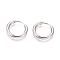 Tarnish Resistant 304 Stainless Steel Huggie Hoop Earrings, Hypoallergenic Earrings, with 316 Surgical Stainless Steel Pin, Stainless Steel Color, 10 Gauge, 17x2.5mm, Pin: 1mm, Inner Diameter: 12mm