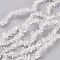 Natural Quartz Crystal Beads Strands, Rock Crystal Beads, Chip, 4~10x3~6mm, Hole: 0.2mm, 80~81cm