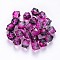 Two Tone Transparent Spray Painted Acrylic Beads, Polygon, Orchid, 7.5x8x8mm, Hole: 1.8mm, about 1690pcs/500g