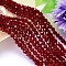 K9 Glass, Imitation Austrian Crystal Bead Strands, Grade AAA, Faceted(32 Facets) Round, Red, 4mm, Hole: 0.7~0.9mm, about 100pcs/strand, 15.7 inch