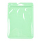 Macaron Color Plastic Yin-yang Zip Lock Bags, Resealable Bags, Self Seal Bags, Top Seal, Rectangle, Pale Green, 10x7.5x0.15cm, Unilateral Thickness: 2 Mil(0.05mm)