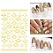 Nail Art Stickers, For Nail Tips Decorations, Bohemian Pattern, Gold, 125x70mm