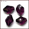 K9 Glass, Imitation Austrian Crystal Beads, Grade AAA, Faceted, Bicone, Purple, 6x8mm, Hole: 0.7~0.9mm