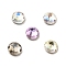 K9 Glass Rhinestone Cabochons, Flat Back & Back Plated, Faceted, Flat Round, Mixed Color, 4.8x2mm