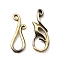 Brass Hook Clasps, Cadmium Free & Lead Free, Rack Plating, Wing, Antique Bronze, 43x9x3mm, Hole: 2mm