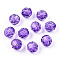 Transparent Acrylic Beads, Faceted, Round, Blue Violet, 10x9.5mm, Hole: 1.8mm, about 990pcs/500g