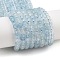 Natural Aquamarine Beads Strands, Faceted, Rondelle, 4x3mm, Hole: 0.7mm, about 131~133pcs/strand, 15.35''(39cm)