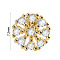 304 Stainless Steel Micro Pave Clear Cubic Zirconia Cartilage Earrings, Golden, Flat Round, 6mm, Pin: 1.2mm