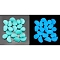 Plastic Imitation Luminous Stone Display Decoration, Nuggest, Cyan, 27mm