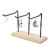 1-Tier 3-Row Wood Jewelry Display Stands EDIS-WH0016-009A-1