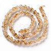 Heated Natural Citrine Beads Strands G-S362-105B-4