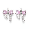 Brass Micro Pave Cubic Zirconia Pendants KK-N264-06P-1
