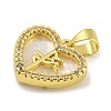 Rack Plating Brass Micro Pave Cubic Zirconia Pendants KK-G513-85G-2
