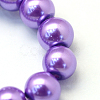 Baking Paint Pearlized Glass Pearl Round Bead Strands HY-Q003-4mm-27-3