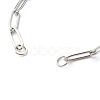 Tarnish Resistant 304 Stainless Steel Paperclip Chains Bracelet Making AJEW-JB01038-02-3