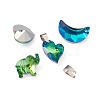 Electroplate Faceted Glass Pendants GLAA-TA0003-04-5