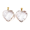 Light Gold Brass Glass Pendants GLAA-N001-24-2