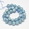 Round Grade AB Natural Aquamarine Bead Strands G-F289-01-12mm-3