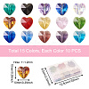 150Pcs 15 Colors Transparent Glass Beads GLAA-CD0001-09-3