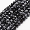Natural Snowflake Obsidian Beads Strands G-G736-06-4mm-1