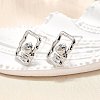 Brass Stud Earrings LS-EJEW-G432-01P-1