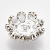 Silver Color Plated Brass Shank Buttons X-RB-S066-09S-08-2