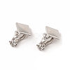 Alloy Clip-on Earring Findings PALLOY-M208-04P-2