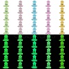 50Pcs 5 Colors Luminous Resin Cute Little Cuttlefish Ornaments RESI-SZ0003-44-1