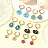 Stainless Steel with Natural & Synthetic Mixed Gemstone Dangle Earrings EJEW-JE07521-1