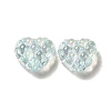 Transparent Acrylic Waffle Beads OACR-E016-01A-2