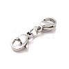 Non-Tarnish 304 Stainless Steel Double Lobster Claw Clasps STAS-E178-01A-P-2