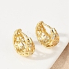 Hollow Triangle Brass Micro Pave Clear Cubic Zirconia Hoop Earring EJEW-M082-12G-5