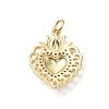Eco-Friendly Rack Plating Brass Micro Pave Cubic Zirconia Pendants KK-F845-33G-04-2